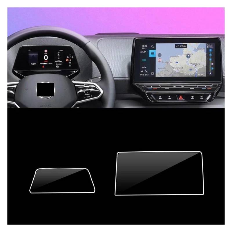GPS Transparent Displayschutzfolie Für VW Für ID Für Buzz 2023 Infotainment Auto GPS Navigation Radio Screen Protector Dashboard Film Schutz Gehärtetem Glas Auto Navigation Schutzfolie(12 inch) von Dogkapm