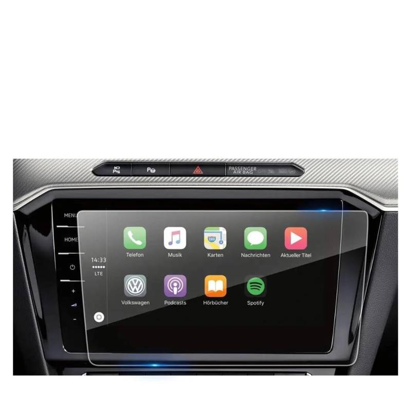 GPS Transparent Displayschutzfolie Für VW Für Passat B8 9,2 Zoll 2018 Auto Navigation Display Gehärtetem Glas Screen Protector Film Auto Innen Aufkleber Zubehör Auto Navigation Schutzfolie von Dogkapm