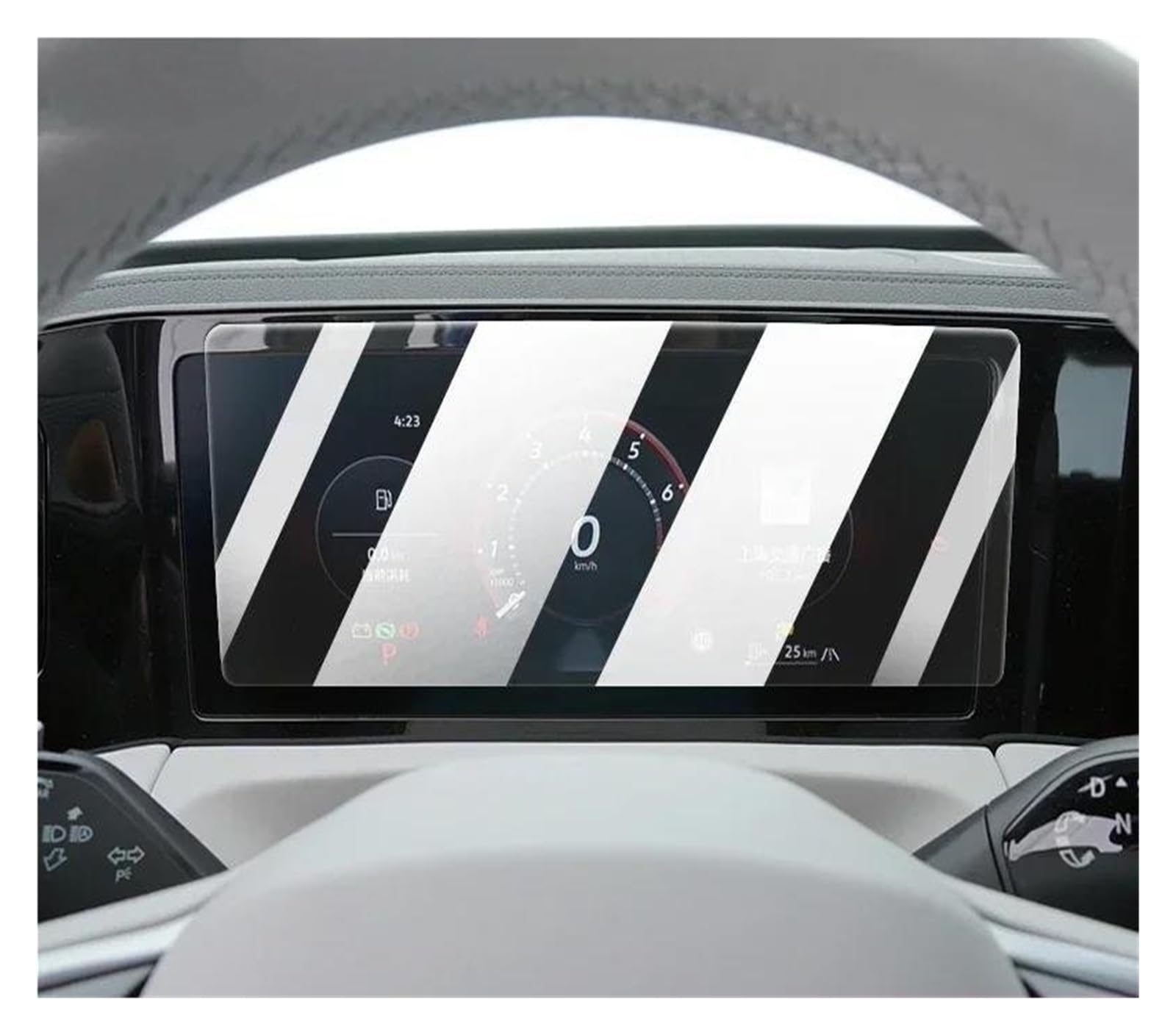 GPS Transparent Displayschutzfolie Für VW Für Tiguan Pro 2024-2025 Auto Interior Center Konsole Bildschirm Schoner Anlassen Glas Film Anti Scratch LCD Bildschirm Auto Navigation Schutzfolie(A HD) von Dogkapm