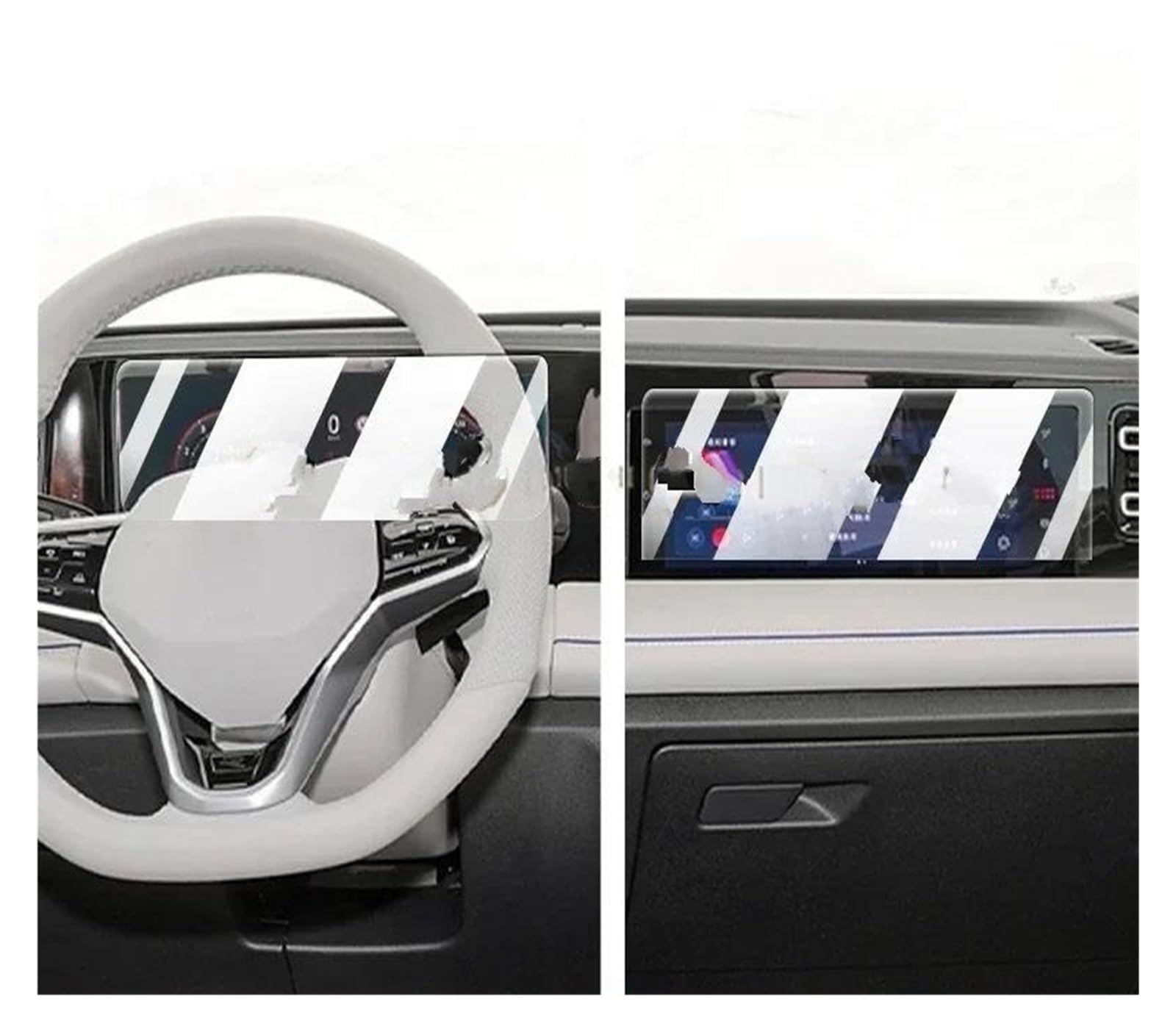 GPS Transparent Displayschutzfolie Für VW Für Tiguan Pro 2024-2025 Auto Interior Center Konsole Bildschirm Schoner Anlassen Glas Film Anti Scratch LCD Bildschirm Auto Navigation Schutzfolie(D HD) von Dogkapm