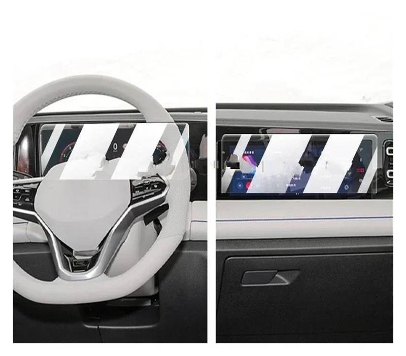 GPS Transparent Displayschutzfolie Für VW Für Tiguan Pro 2024-2025 Auto Interior Center Konsole Bildschirm Schoner Anlassen Glas Film Anti Scratch LCD Bildschirm Auto Navigation Schutzfolie(D HD) von Dogkapm