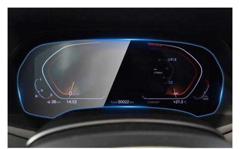 GPS Transparent Displayschutzfolie Für X5 Für X6 Für X7 G05 G06 G07 2019-2022 Auto GPS Navigation Schutz Film LCD Bildschirm Gehärtetes Glas Schutz Film Auto Navigation Schutzfolie(Dashboard low match von Dogkapm