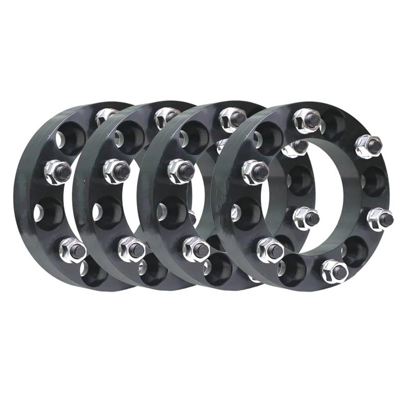 Spurverbreiterungen FÜR Toyota FÜR Landcruiser FÜR Patrol FÜR Pajero FÜR HILUX 24 4 Stücke 30/35/38 MM 6 Stud SPURVERBREITERUNGEN 6x139,7 Joint De Bride De Moyeu(4pc Black 50mm) von Dogkapm