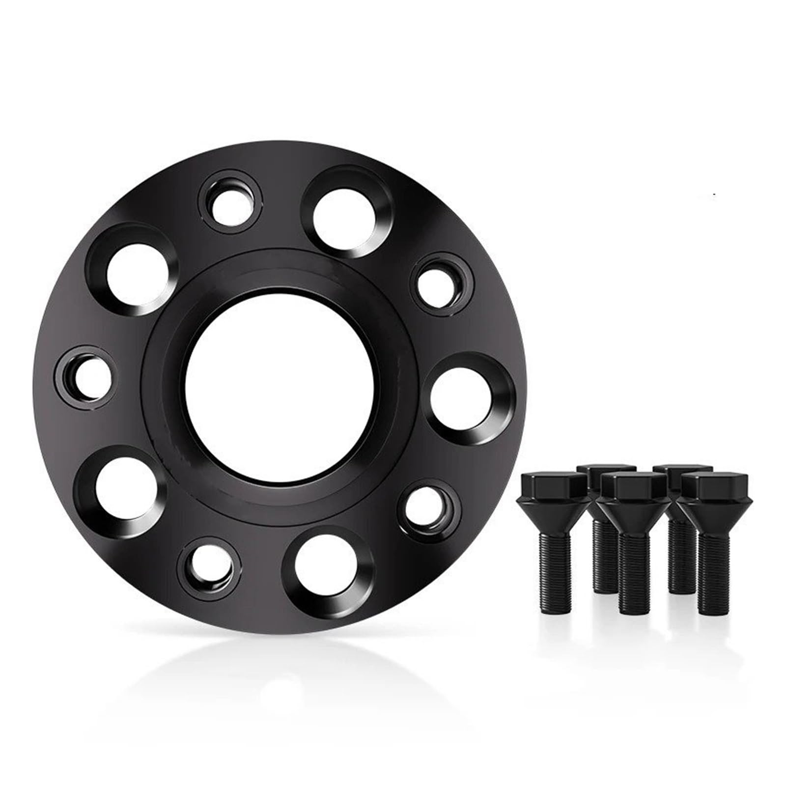 Spurverbreiterungen Für VW Für Scirocco 2009-2017 5x112 CB 57,1 M14 * 1,5 Hub Centric Schwarz Geschmiedet Rad Spacer Flansch Plate15/20/25/30mm 2/4 Stücke Joint De Bride De Moyeu(2pcs 25mm) von Dogkapm