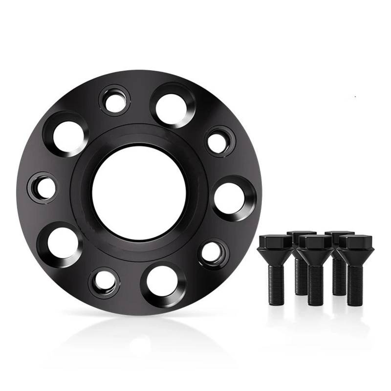 Spurverbreiterungen Für VW Für Scirocco 2009-2017 5x112 CB 57,1 M14 * 1,5 Hub Centric Schwarz Geschmiedet Rad Spacer Flansch Plate15/20/25/30mm 2/4 Stücke Joint De Bride De Moyeu(2pcs 25mm) von Dogkapm