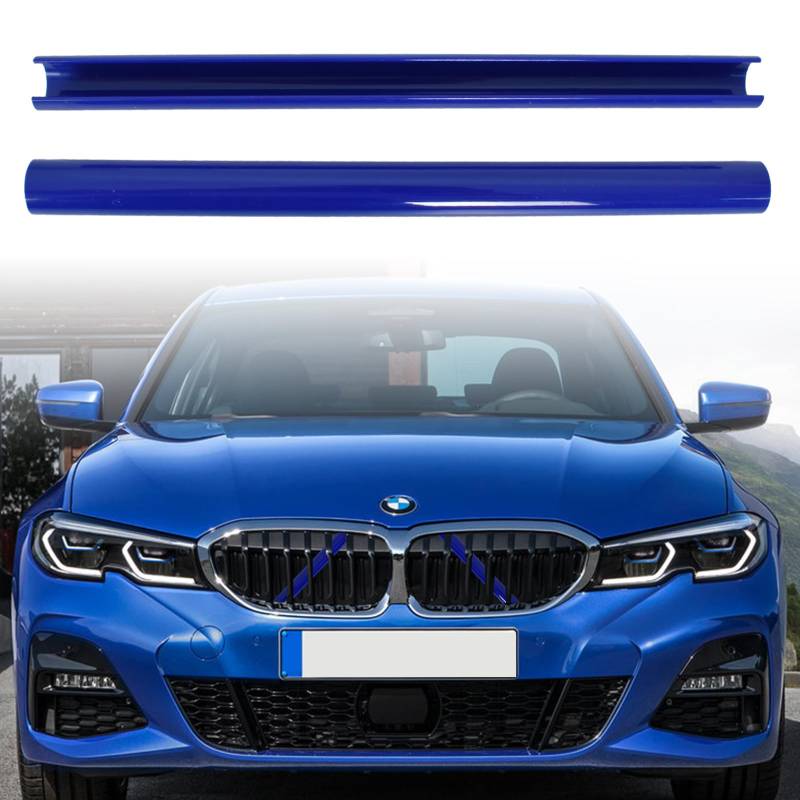 Dokeno 2 Pcs Kühlergrill Streifen für BMW, Grill V Streben Frontgrill Einsatz für BMW Zubehör, Frontgrill Zierleisten Streifen Kühlergrilleinsätze für BMW 1 2 3 4 5 6 7 Series X 1 2 3 4 5 von Dokeno