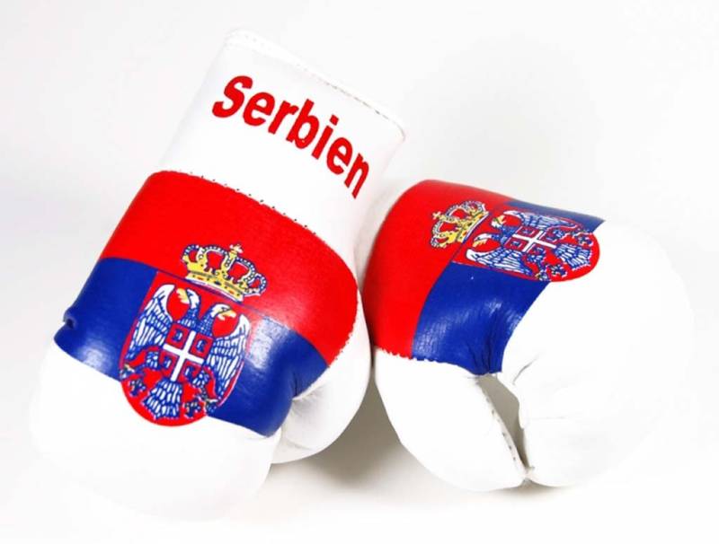 Doktor Hardstuff Mini Boxhandschuhe - Serbien von Doktor Hardstuff