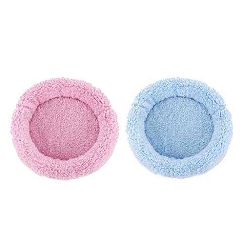 Dolity 2 Stücke Hamster Mat Kleintier Spiel Matte kleine Haustier-Kissen Turnhallespielzeug - Rosa + Blau von Dolity