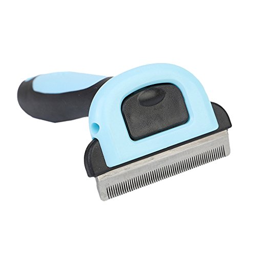 Dolity Hundebürste Katzenbürste Haarbürste Fellpflege Bürste für Hunde/Katzen mit langhaar oder kurzhaar - Blau - L von Dolity