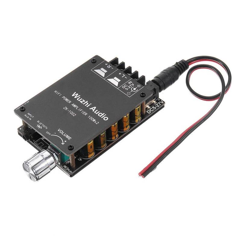 DollaTek 1002 HIFI 2x100W TPA3116 AUX + Bluetooth 5.0 HIFI Hochleistungs-Digitalverstärker Stereokarte AMP Amplificador Heimkino von DollaTek