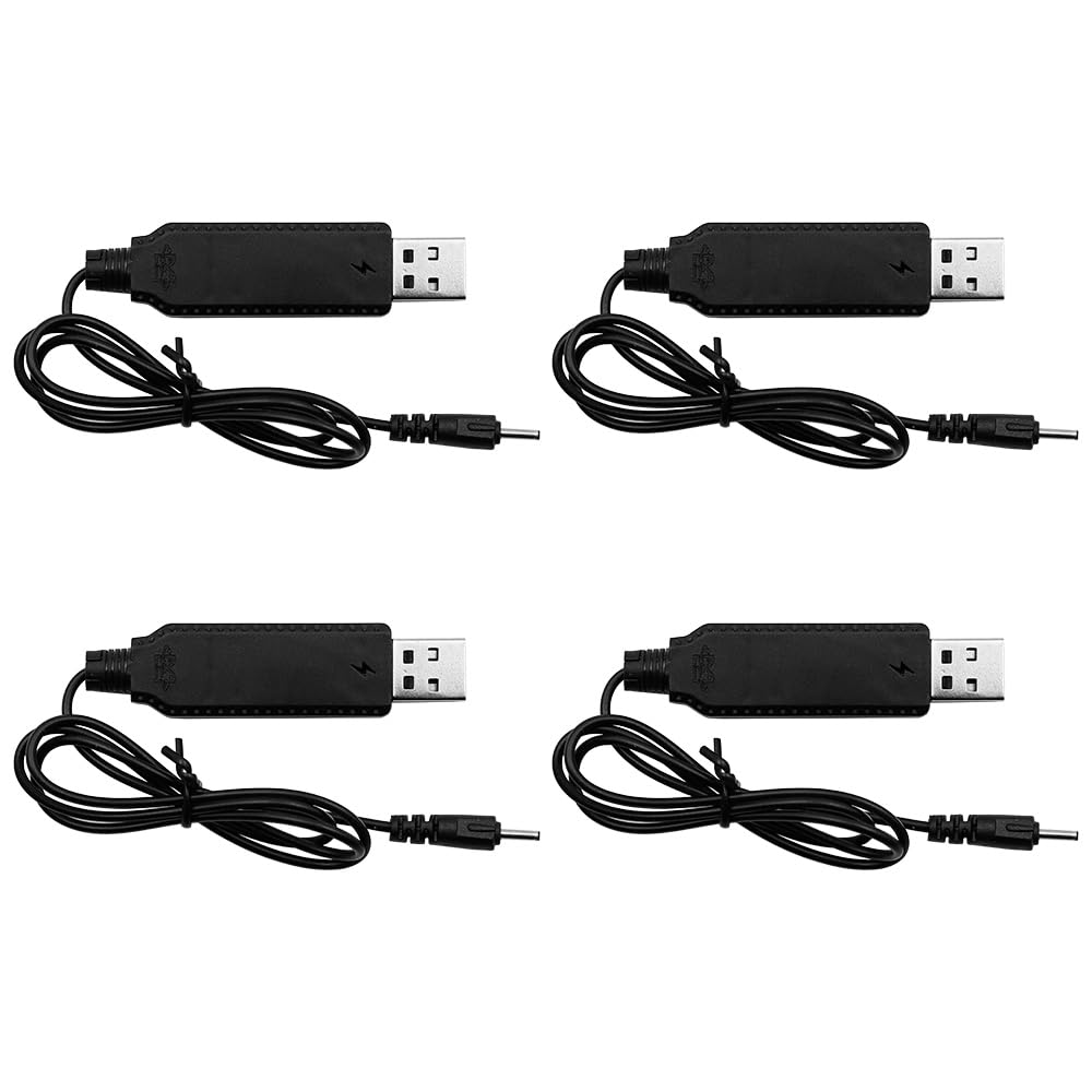 DollaTek 4PCS USB-Drohnenbatteriekabel 3,7-V-Lipo-Batterieladegerät mit DC 2,0-mm-Anschluss für Attop XT-1 RC-Drohnen-Quadcopter WiFi FPV-Drohnen-Flugzeugteile DollaTek 4PCS USB-Drohnenbatteriekabel 3,7-V-Lipo-Batterieladegerät mit DC 2,0-mm-Anschluss für Attop XT-1 RC-Drohnen-Quadcopter WiFi FPV-Drohnen-Flugzeugteile von DollaTek