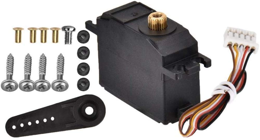 DollaTek Fünfdraht-RC-Car-Metallservo, Metallservo mit Installationszubehör Kompatibel mit Wltoys 12428 12423 RC-Cars DollaTek Fünfdraht-RC-Car-Metallservo, Metallservo mit Installationszubehör Kompatibel mit Wltoys 12428 12423 RC-Cars von DollaTek