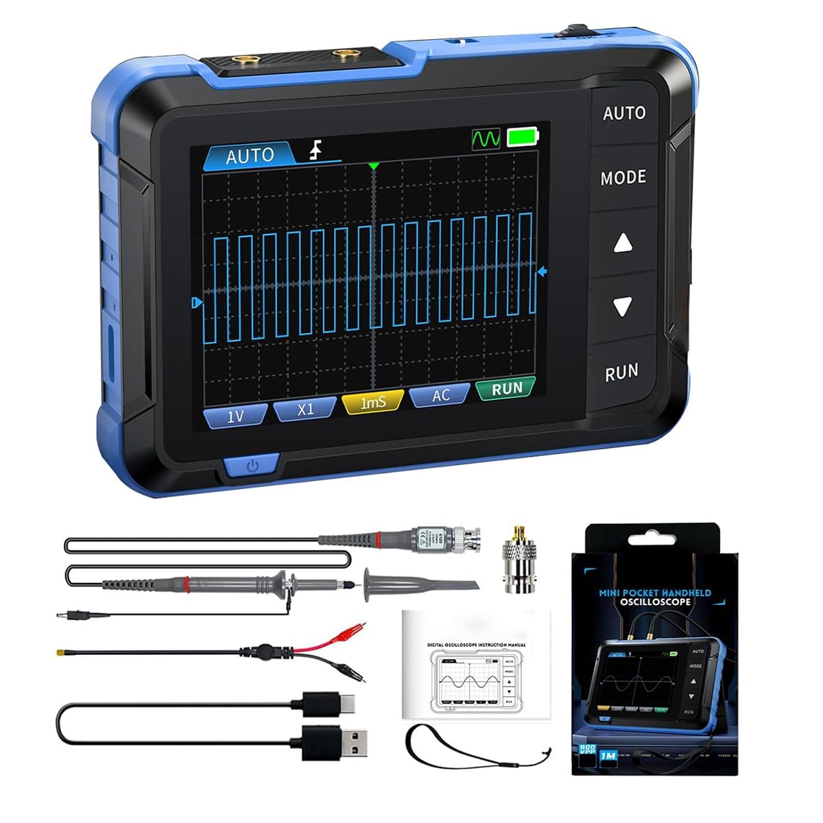 DollaTek Oszilloskop Handheld-Tablet-Oszilloskop 2-in-1 Multifunktions-Mini-Signalgenerator Digitales Oszilloskop 5 MS/s Abtastrate Oszilloskop 1 M Bandbreite von DollaTek