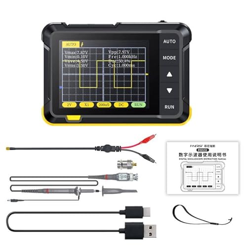 DollaTek Oszilloskope DSO152 Tragbares digitales Handoszilloskop, 200kHz Bandbreite, 2.5MS/s hohe Abtastrate mit PWM-Ausgang von DollaTek