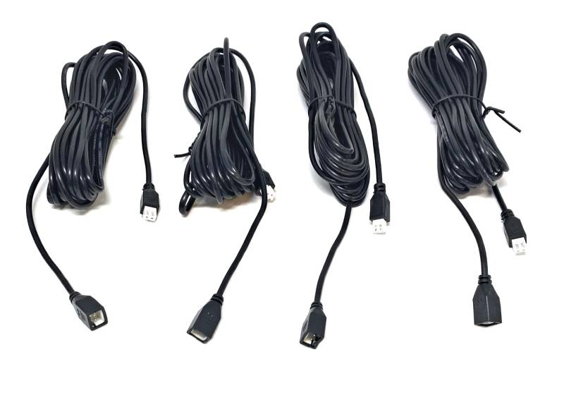 Dolphin Automotive Parksensoren, 4 m, Sensor-Verlängerungskabel, vorne oder hinten, 4 Stück von Dolphin Automotive