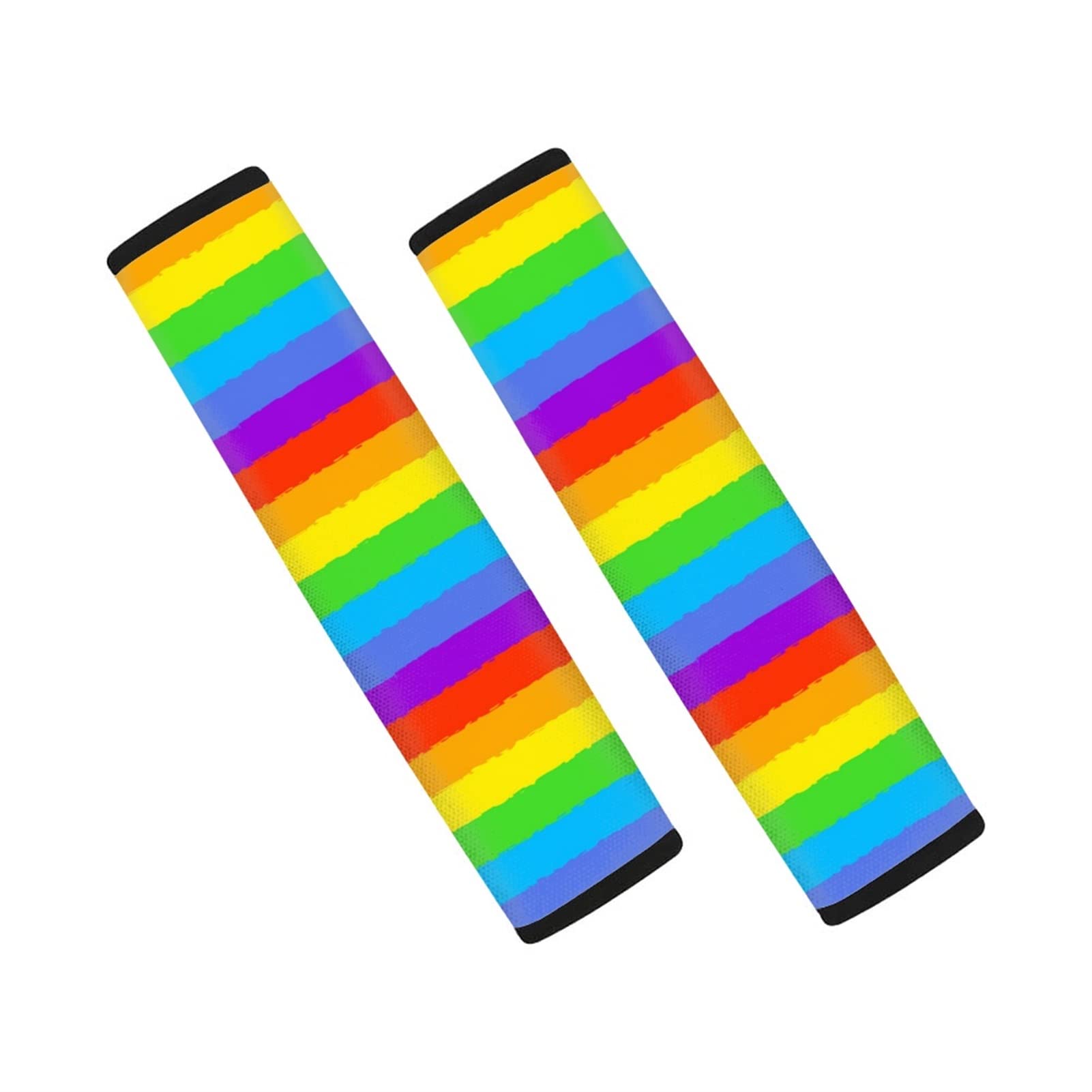 Dolyues Autositzgurtpolster für Erwachsene, Regenbogen-LGBT-Druck, 2-teiliges Set für Sicherheitsgurte, multifunktional, Schultergurt, Nacken- und Schulterstütze von Dolyues