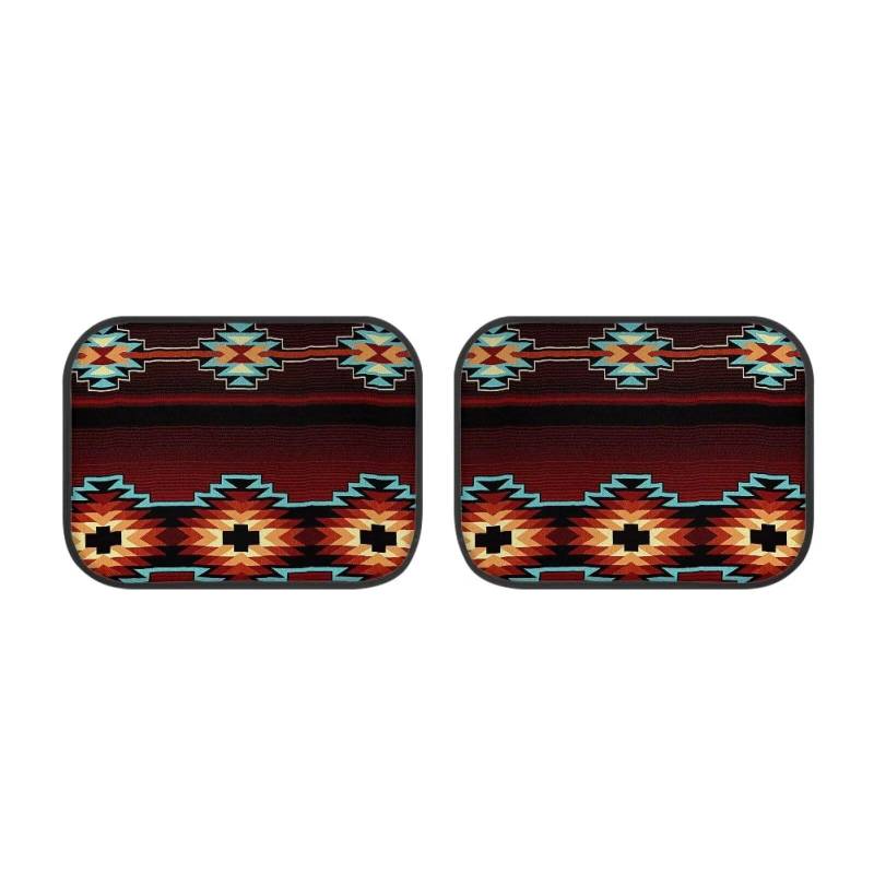 Dolyues Southwest Tribes Teppich Fußmatten für Auto 2er Set, Aztekische Geometrie Auto Fußmatten Innenraum Zubehör für SUV, Vans, Limousine, LKW von Dolyues