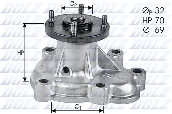 Wasserpumpe, Motorkühlung Dolz O131 Wasserpumpe, Motorkühlung Dolz O131 von Dolz