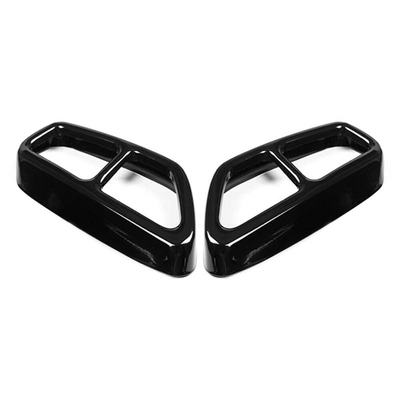 Edelstahl Auto Endschalldämpfer Auspuff Ausgang Abdeckung Teile Trim für G31 525li 528li 2018-2022 2x Endrohrabdeckung Auto Edelstahl Schwarz Auspuffblende Dekoration Auto Außen von Domasvmd