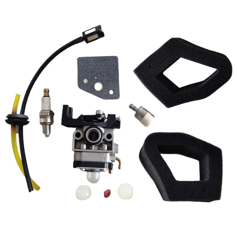 Donkivvy Vergaser für Hon-da GX25 GX35 HHB25 ULT425 UMS425 UMK425 Rasenmäher Motor, mit Luftfilter, Kraftstoffleitung, Primer Glühbirne, Zündkerzen-Kit von Donkivvy