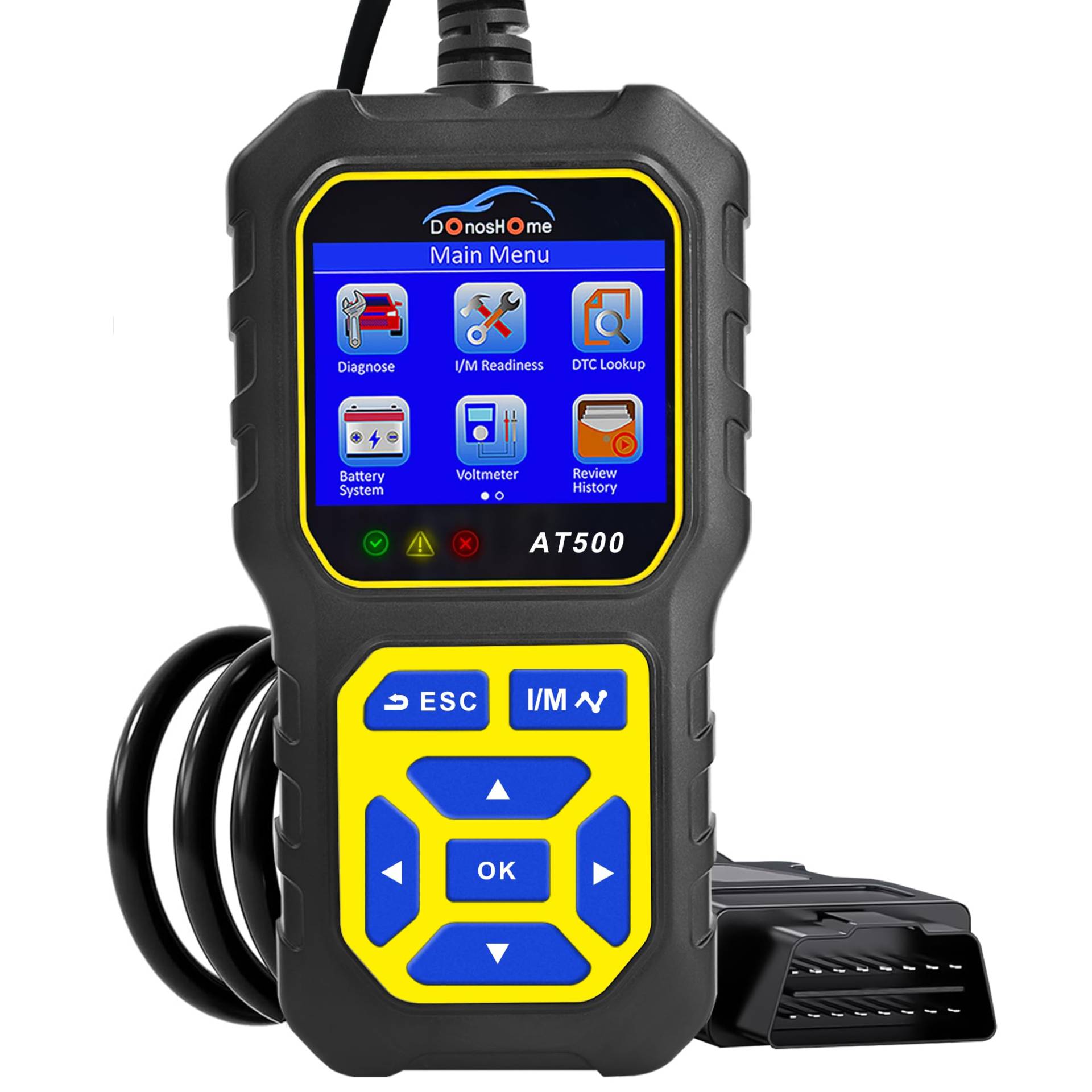 DonosHome OBD2 Diagnosegerät Für Alle Fahrzeuge Fehlerspeicher Auslesen Diagnosetool Motor Codeleser Batteriespannung Multimeter DTC-Such-SMOG Freeze Frame Für BMW Peugeot VW Motorfehlerkompatibel DonosHome OBD2 Diagnosegerät Für Alle Fahrzeuge Fehlerspeicher Auslesen Diagnosetool Motor Codeleser Batteriespannung Multimeter DTC-Such-SMOG Freeze Frame Für BMW Peugeot VW Motorfehlerkompatibel von DonosHome