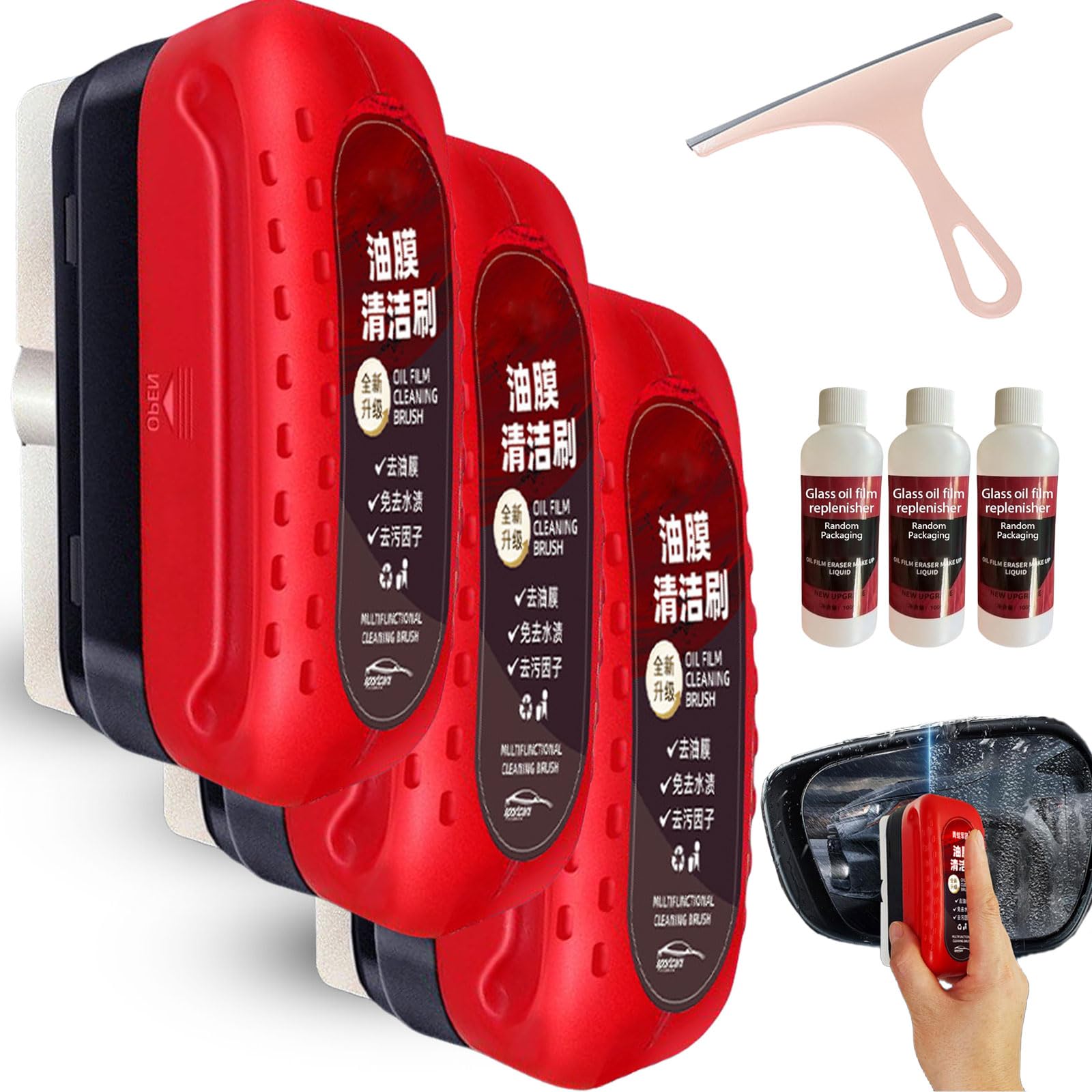 Deutmart Multifunktionale Kfz-öLfilm-ReinigungsbüRste, Kfz öL Film ReinigungsbüRste, Ölfilm-Entferner für Windschutzscheiben, Car Glass Oil Film Cleaner, öLabweisende Folie FüR Autoscheiben (3 PCS) Deutmart Multifunktionale Kfz-öLfilm-ReinigungsbüRste, Kfz öL Film ReinigungsbüRste, Ölfilm-Entferner für Windschutzscheiben, Car Glass Oil Film Cleaner, öLabweisende Folie FüR Autoscheiben (3 PCS) von Donubiiu
