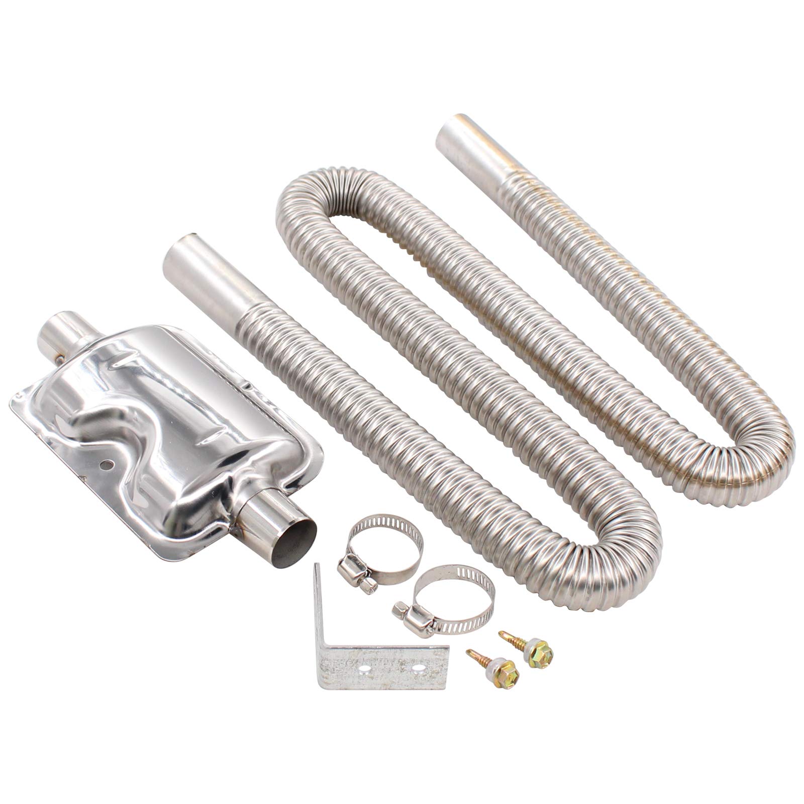 120cm Edelstahl Abgasschlauch Schalldämpfer Heizungsset Filter Zubehör Auspuffrohr 120cm Edelstahl Abgasschlauch Schalldämpfer Heizungsset Filter Zubehör Auspuffrohr von Doo Engy