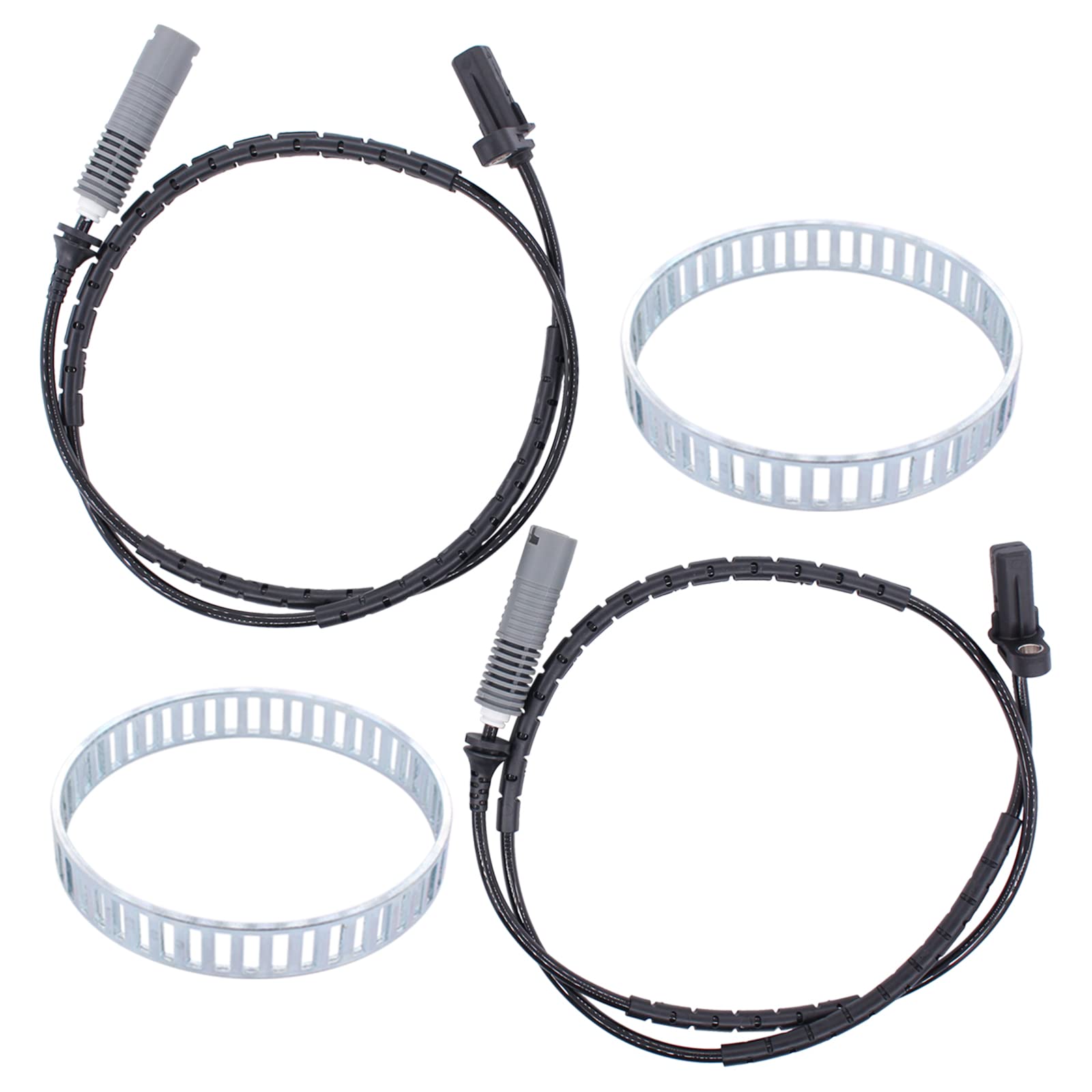 Doo Engy ABS-Raddrehzahlsensor Sensor ABS-Sensor und ABS Ring Sensorring 48 Zähne Hinten Links Rechts für B-MW 1-er E81 E87 3-er E90 E91 E92 von Doo Engy