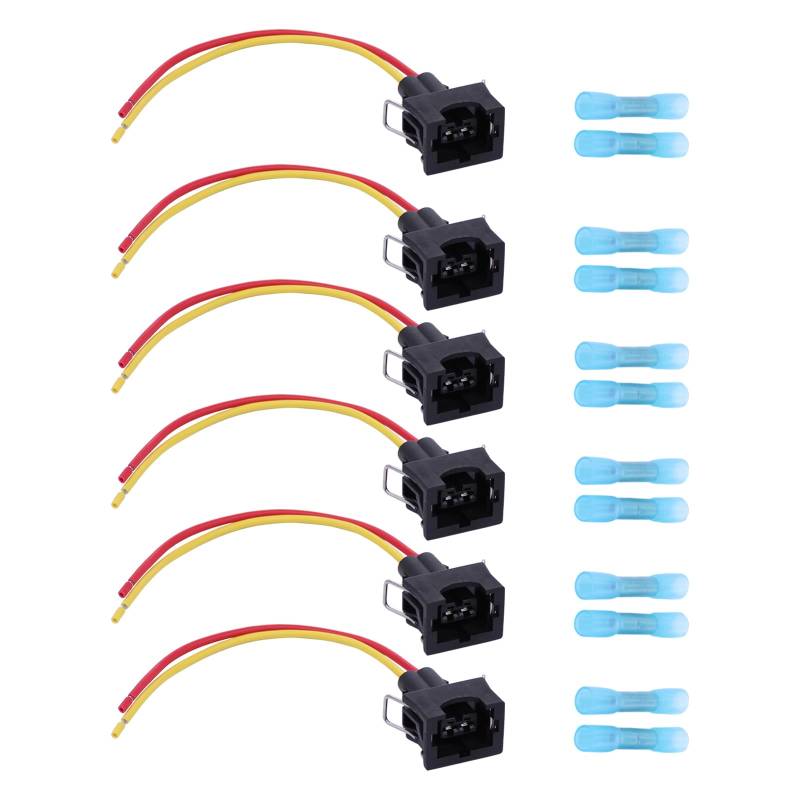 Einspritzdüse Stecker Einspritzventil Kabel Injektor Kabelbaum Universalstecker für 100 C4 A2 A3 8L A4 B5 A4 B6 8E A4 B7 Avant A8 D3 4E A8 4E Q7 4L TT 8N Alhambra Arosa 6H1 Cordoba 6K Ibiza 6L Inca von Doo Engy