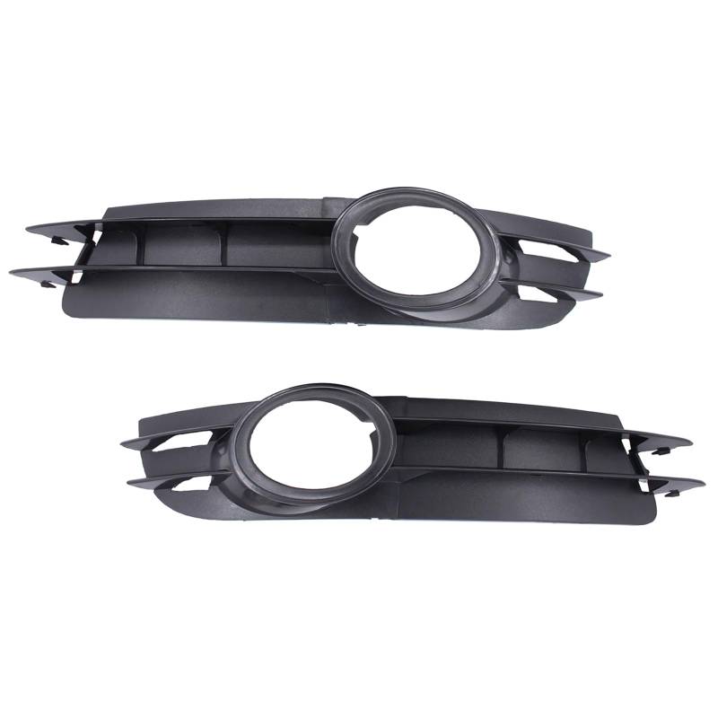 Front Nebelscheinwerfer Grillgitter Stoßstange Gitter Stoßfänger Blende Lampen Abdeckung Frontstoßstange Grill Stoßfängergitter Lampenabdeckung Rahmen schwarz vorne links und rechts für A6 4F A6 C6 von Doo Engy