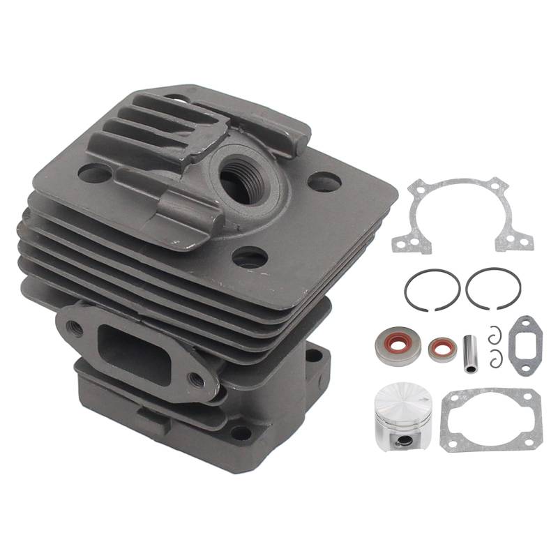 Kolben Zylinder Dichtsatz 38mm Zylinderkolben Dichtungssatz mit Kolbenring Kolbenbolzen Sicherungsclips Simmerringe Auspuffdichtung Zylinderfußdichtung für Stihl FS 220 FS 180 FS 160 Motorsense von Doo Engy