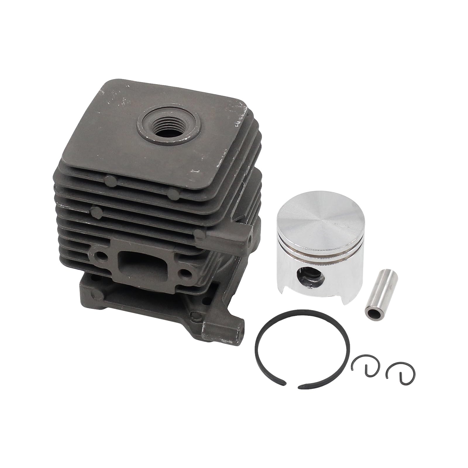 Kolben Zylinder Satz 34mm Zylinderkolben Kolbensatz mit Kolbenring Kolbenbolzen Sicherungsring Zylinderfußdichtung für Stihl BG 85 FS 38 FS 45 FS 55 BG85 FS38 FS45 FS55 Motorsense von Doo Engy