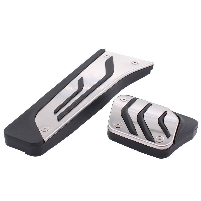 Pedalabdeckung Pedalkappen Pedalsatz Fußpedal Bremspedal Gaspedal Pedale Abdeckung Pedalauflage Edelstahl Automatik Automatikgetriebe für 3er E91 E92 E93 F30 F80 F31 F34 4er F32 F82 von Doo Engy
