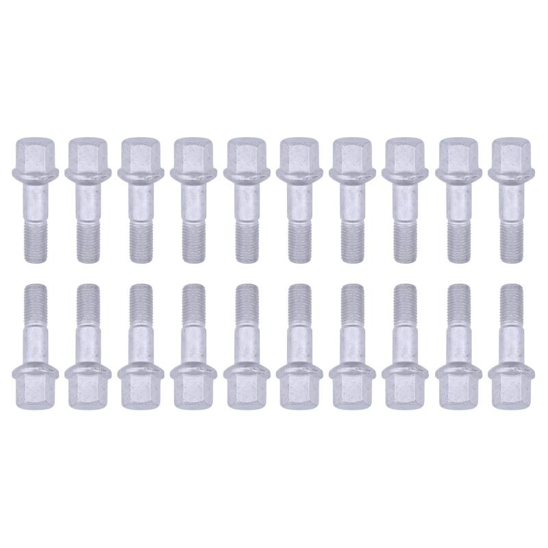 Radbolzen Radschrauben Radschraube M12x1,5 Radbefestigung Kegelbund SW17 Hinterachse Vorderachse silber für A C E CLC Klasse W124 W168 W202 W203 CL203 CL203 W210 CLK C208 A209 SLK R170 R171 Vaneo 414 von Doo Engy