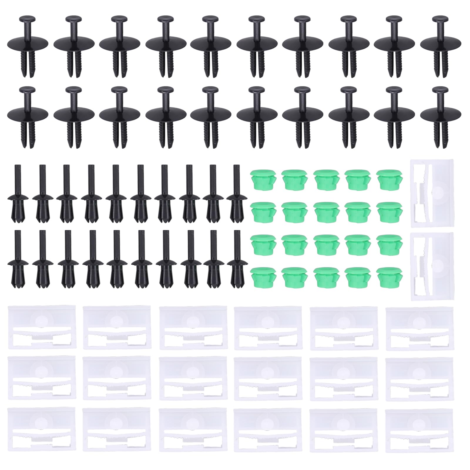 Seitenschweller Befestigung Clips Zierleisten Befestigungsclips Seitenleisten Verkleidung Reparatursatz Schutzleiste Spreiznieten Türleiste für 3er E36 Cabrio E36 Coupe E46 Compact E46 Touring 3er E90 von Doo Engy