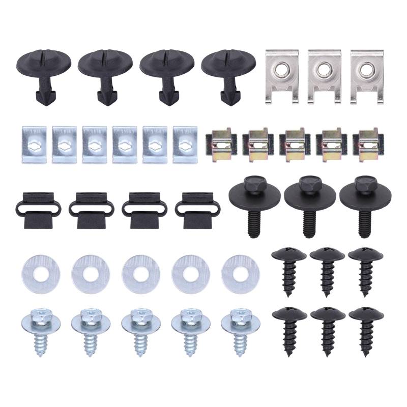 Unterfahrschutz Einbausatz Motor Unterboden Schutz Reparatur Clips Getriebeschutz Motorschutz Befestigungsclip Motorabdeckung Schrauben Halteklammern Klammer für A6 4F A6 4B A6 C6 4F A6 C5 4B Avant von Doo Engy