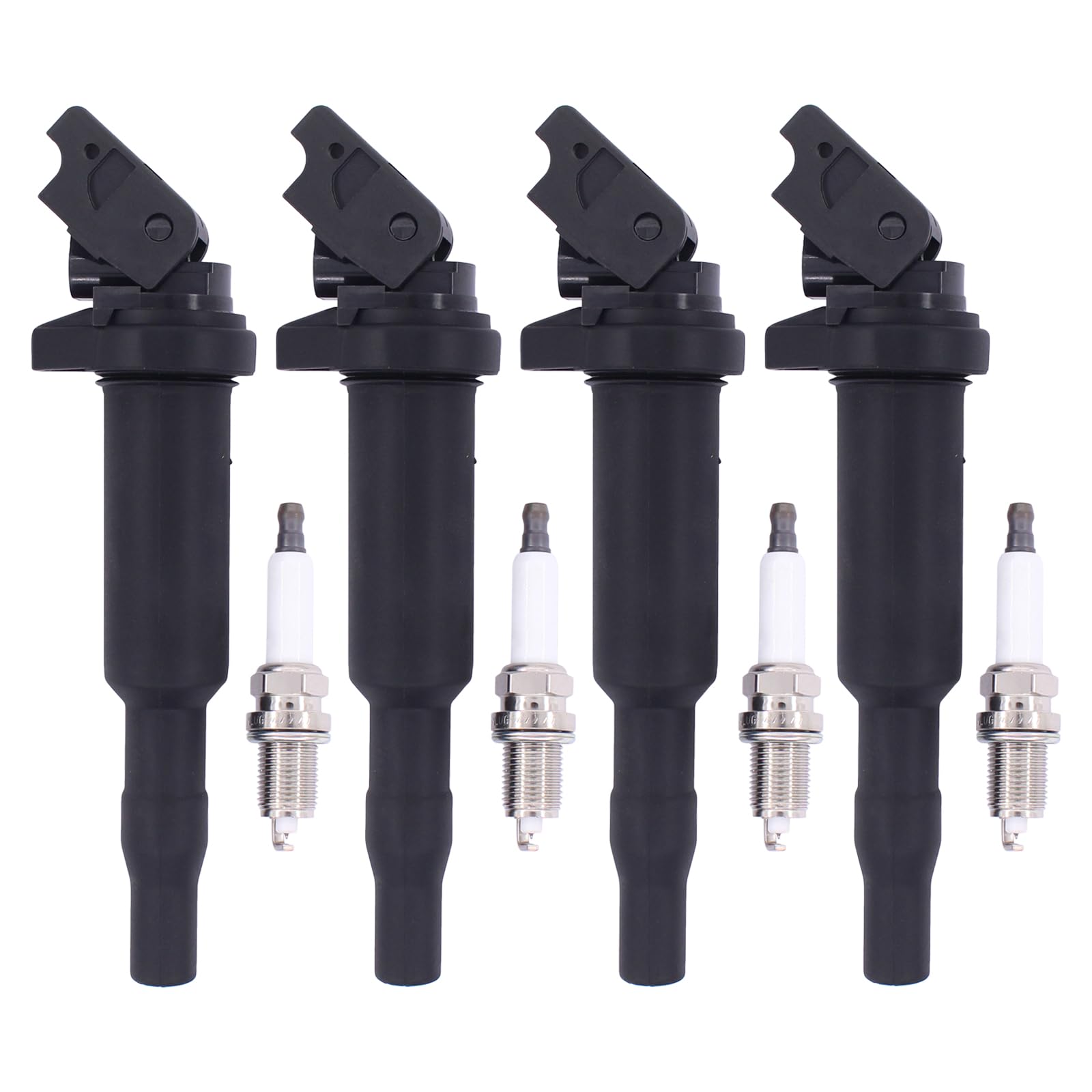 Zündspule Zündkerze Stabzündspule Zündkerzen Zündspulen Zündanlage Steckerzündspule Zündkerzenstecker für 3er E46 Cabrio Coupe Compact Touring 3er E90 E91 E92 E93 5er E60 X1 E84 X3 E83 Z4 E85 von Doo Engy