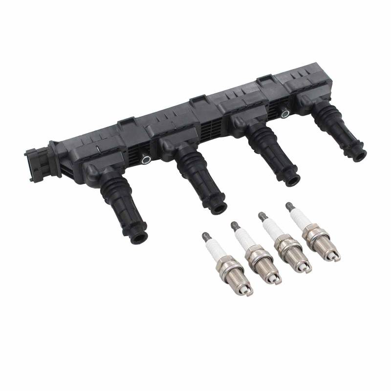 Zündspule Zündkerzen Zündmodul Stabzündspule Zündanlage Zündspulenmodul Zündkerzensatz für Corsa C Corsa D Astra H Caravan Astra H GTC Astra G CC Meriva A Tigra TwinTop Combo Agila A Wagon R 1.2 1.4 von Doo Engy