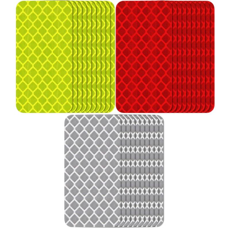 30 Stück reflektierende Aufkleber, wasserdichte Sicherheitsaufkleber für Motorräder im Freien, Einfahrtsreflektoren für Fahrzeuge, Fahrräder, Motorräder, Helme, Briefkästen, Sicherheitsaufkleber von Dorccsi