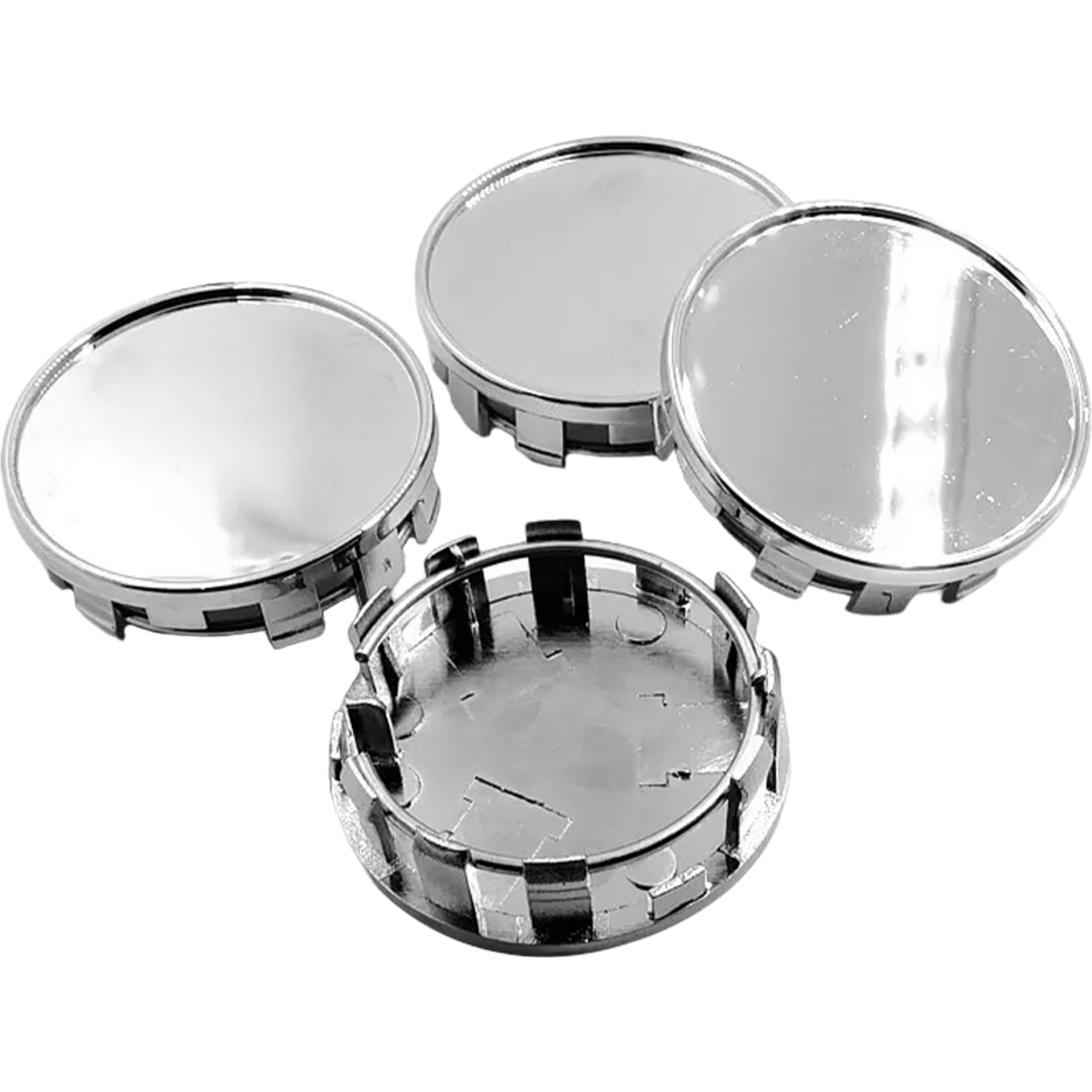 4-teilige Radkappen, 54 mm ABS-Radkappen für Autos, multifunktionaler, universeller und praktischer Ersatz für die Anhängernabenabdeckung, silberne 4-teilige Radkappen, 54 mm ABS-Radkappen für Autos, multifunktionaler, universeller und praktischer Ersatz für die Anhängernabenabdeckung, silberne von Dorccsi