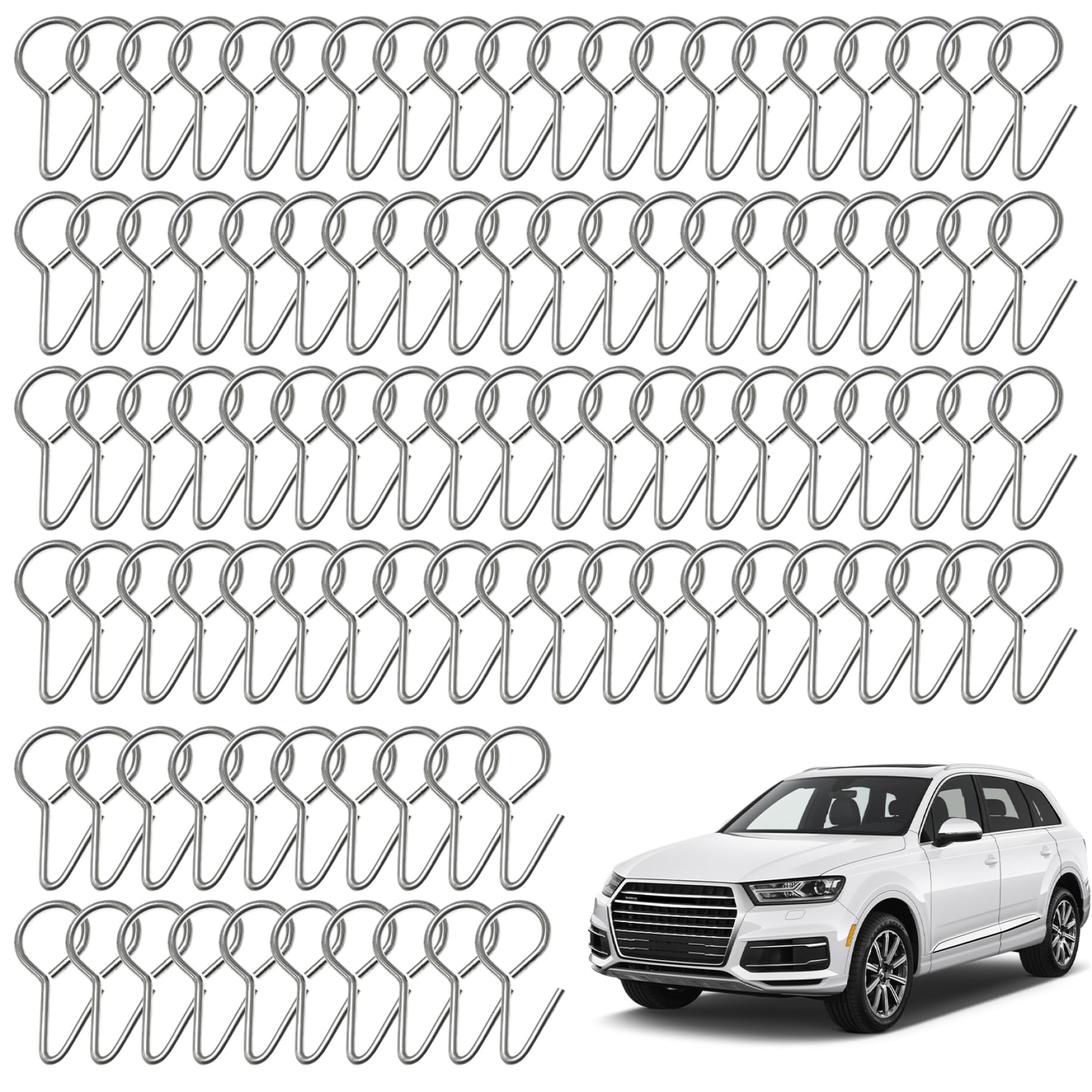 Autohaken, 100 Stück Metallhaken für Autositzbezüge, einfach zu installierende, rutschfeste Sitzbezugclips, Autositzverriegelungsclip, Sitzbezugclips, Autositzclip Autohaken, 100 Stück Metallhaken für Autositzbezüge, einfach zu installierende, rutschfeste Sitzbezugclips, Autositzverriegelungsclip, Sitzbezugclips, Autositzclip von Dorccsi