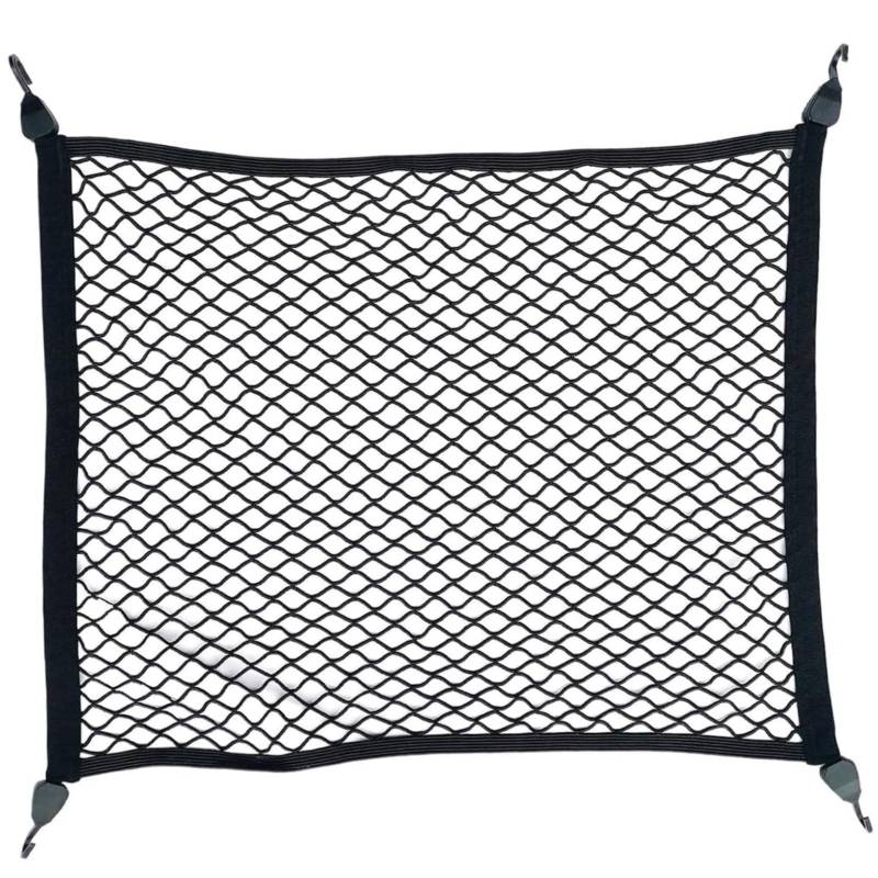 Gepäcknetz 24x16 Zoll Frachtnetz mit Haken Gleichmäßiges Netz Elastisches Bungee-Netz mit feiner Einfassung Allzweck-LKW-Autonetz für Kofferraumdach Auto-Kofferraumnetz Bungee- Autonetz von Dorccsi