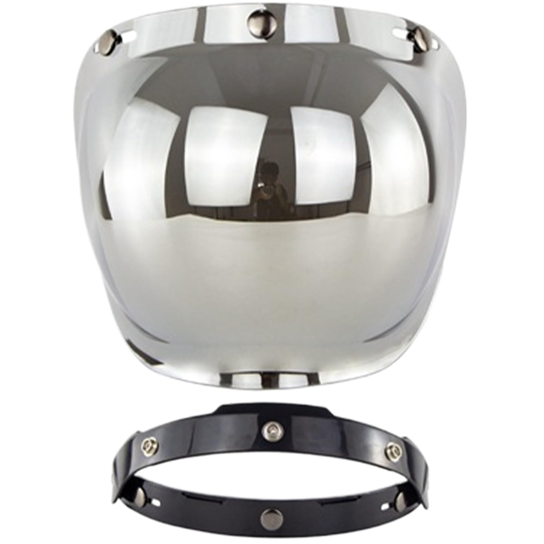 Motorradhelmvisier, 3-Snap-Motorradhelmschild mit offenem Gesicht, Retro-Klapp-Motorrad-Gesichtsschutz, sonnen- und winddichter Motorrad-Blasenspiegelvisier-Helmvisier-Gesichtsschutz Motorradhelmvisier, 3-Snap-Motorradhelmschild mit offenem Gesicht, Retro-Klapp-Motorrad-Gesichtsschutz, sonnen- und winddichter Motorrad-Blasenspiegelvisier-Helmvisier-Gesichtsschutz von Dorccsi