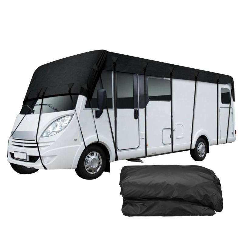 Wohnwagenabdeckung 24x9, 8 Fuß Wohnmobilabdeckung, wasserdichte UV-Schutz-Anhängerabdeckung, 210D Oxford-Stoffabdeckung für Wohnwagen mit verstellbaren Gurten, Faltbare Wohnmobilabdeckung für alle von Dorccsi