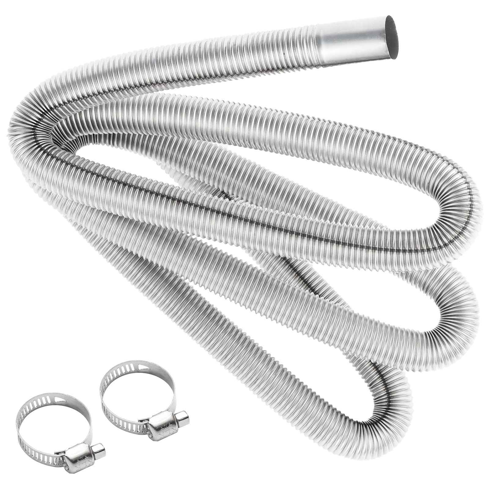 Dorglix Auspuff, 200 cm Abgasschlauch für Stromerzeuger, Abgasrohr Standheizung, Auto Edelstahl Auspuffrohr, Abgasrohrleitungen mit Zwei Edelstahlklammern, für Kraftstofftank Diesel Heizung Dorglix Auspuff, 200 cm Abgasschlauch für Stromerzeuger, Abgasrohr Standheizung, Auto Edelstahl Auspuffrohr, Abgasrohrleitungen mit Zwei Edelstahlklammern, für Kraftstofftank Diesel Heizung von Dorglix
