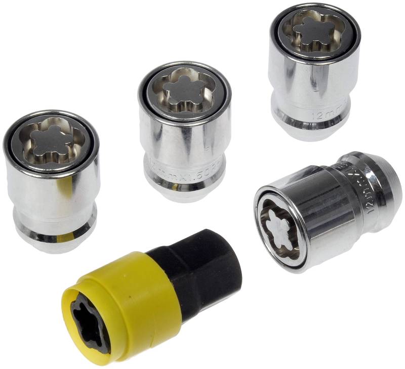 Dorman 712-381 M12-1.50 Felgenschloss-Set, Chrom (5 Stück) von Dorman