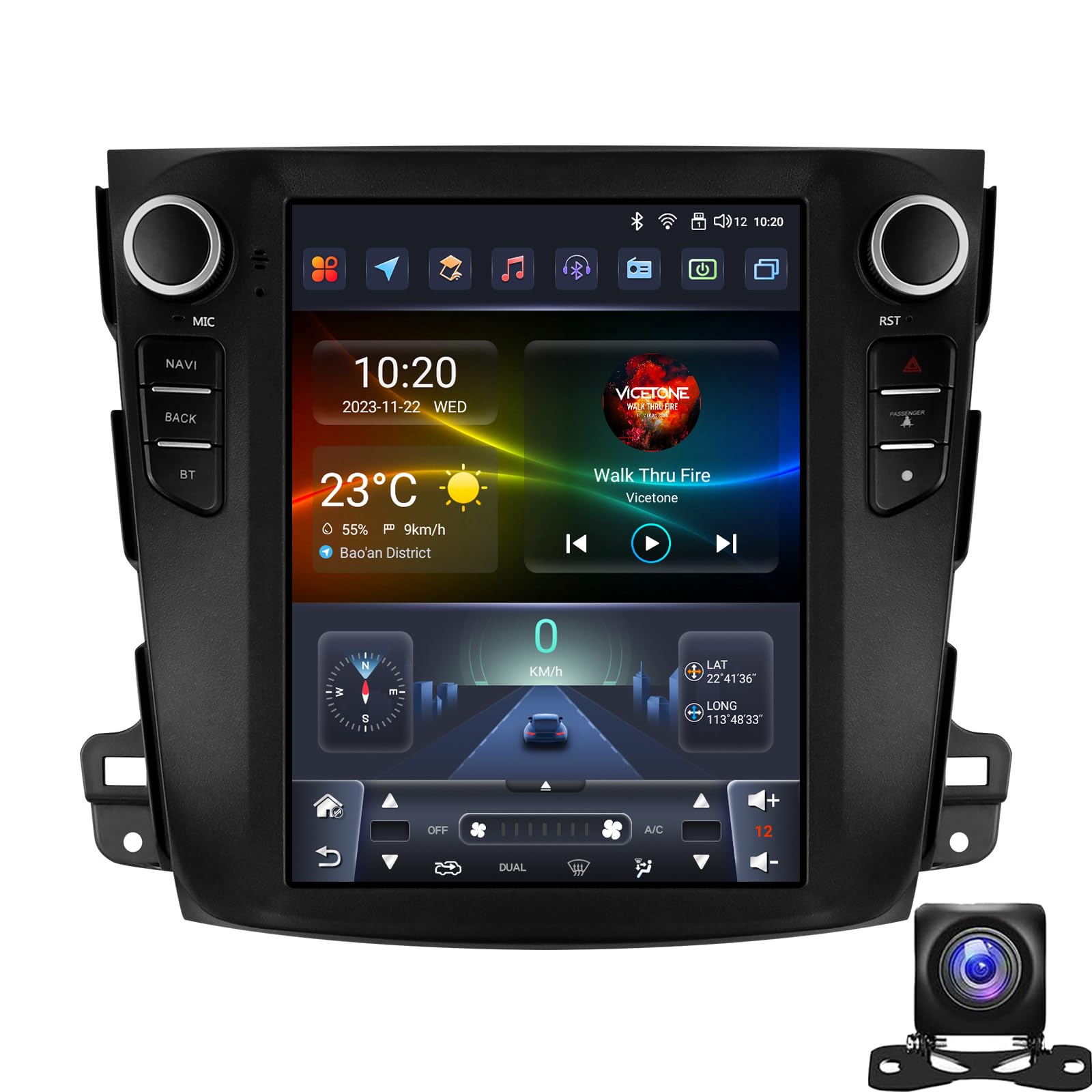 9,7 Zoll kabelloses Carplay-Autoradio für Mitsubishi Outlander XI 2 2008-2011 mit Bluetooth-Touchscreen kabelloses Android Auto-Autoradio mit Mirror Link AM/FM-Radio Rückfahrkamera(Color:WIFI 2+32G) 9,7 Zoll kabelloses Carplay-Autoradio für Mitsubishi Outlander XI 2 2008-2011 mit Bluetooth-Touchscreen kabelloses Android Auto-Autoradio mit Mirror Link AM/FM-Radio Rückfahrkamera(Color:WIFI 2+32G) von Dorwioll