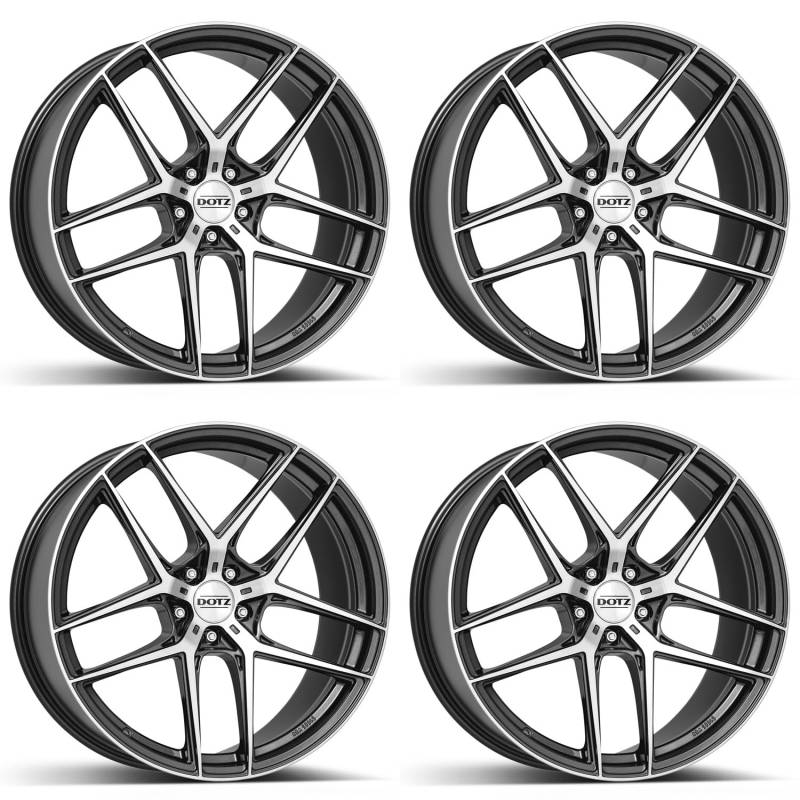 4x Dotz Felgen LagunaSeca dark 10.0Jx20 ET40 5x112 kompatibel mit Mercedes Benz C CLA CLS E GLA GLB GLK S SL von Dotz