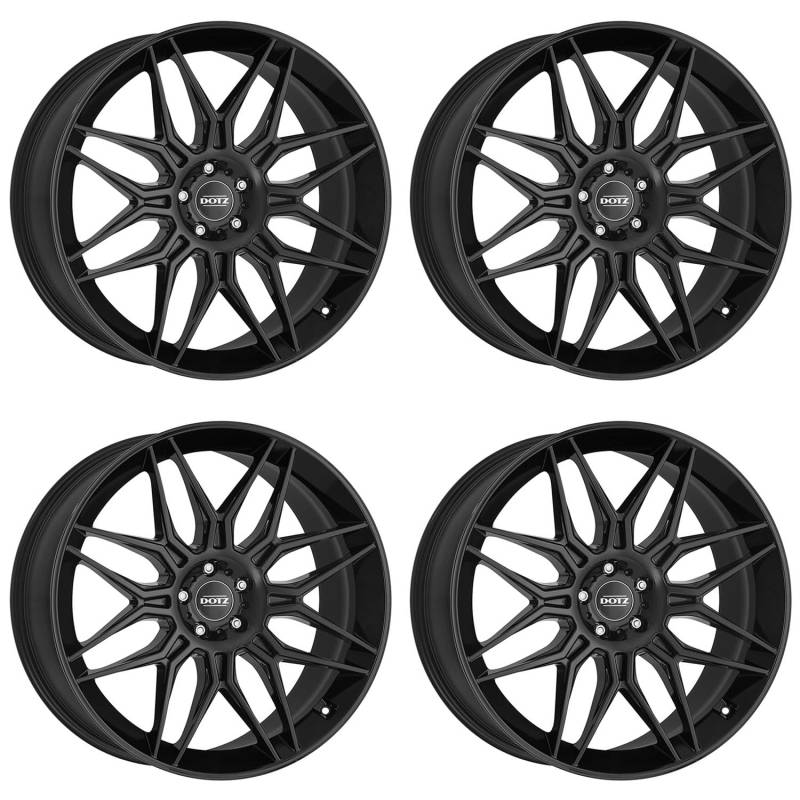 4x Dotz Felgen LongBeach black 10.0Jx20 ET39 5x112 kompatibel mit Mercedes Benz C CLA CLS Cle E EQE GLA GLB GLE GLK GLS M R S SL von Dotz