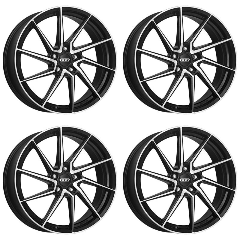 4x Dotz Felgen Spa dark 8.0Jx18 ET45 5x108 kompatibel mit Ford C-Max Focus Galaxy Kuga Mondeo Puma S-Max Tourneo Connect Transit Connect von Dotz